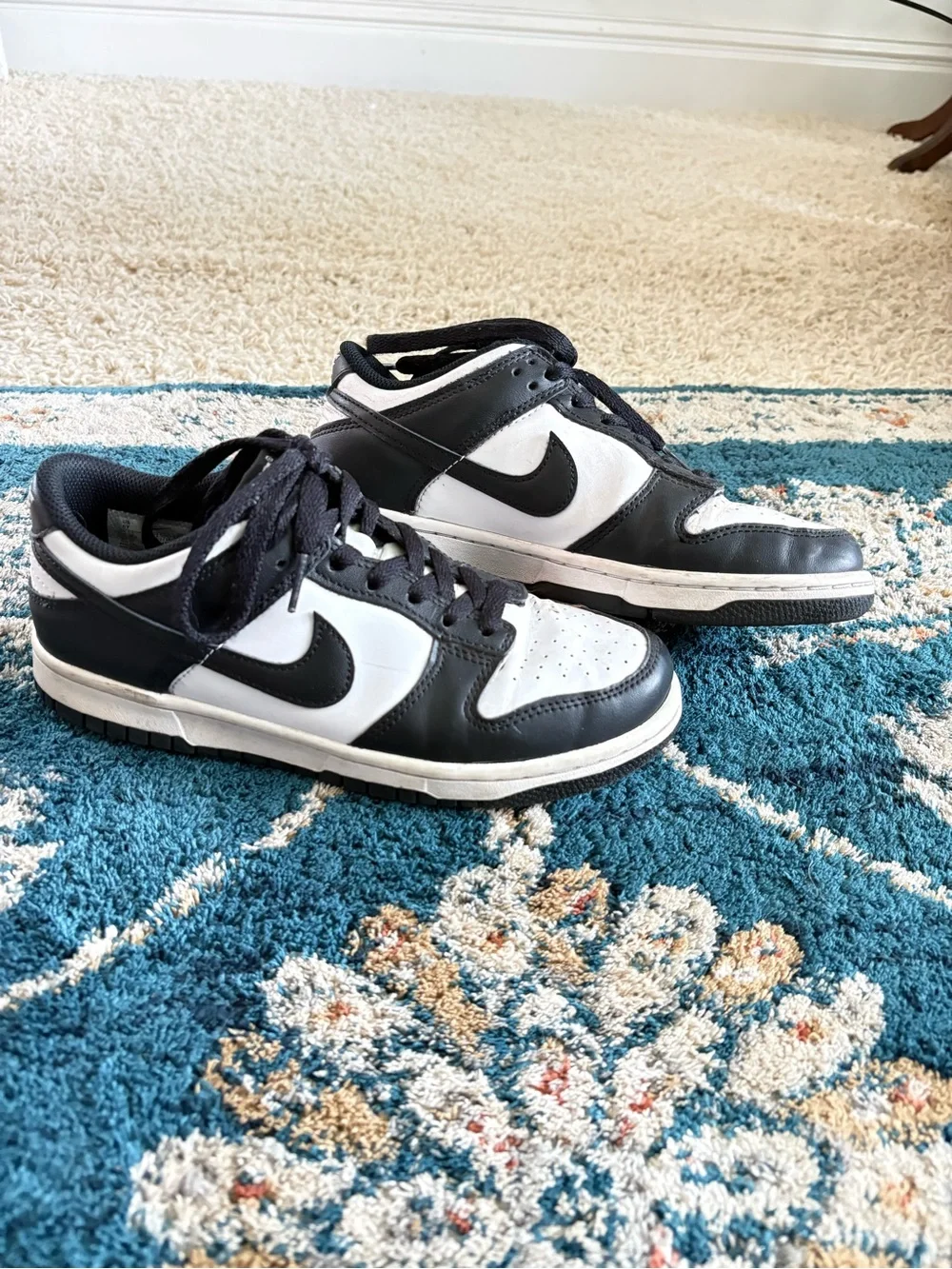 Nike Kids Black and White Low-Top Sneakers